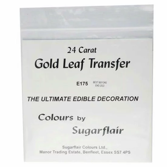 Edible Gold Leaf Transfer Sheet 8cm x1 Glasgow