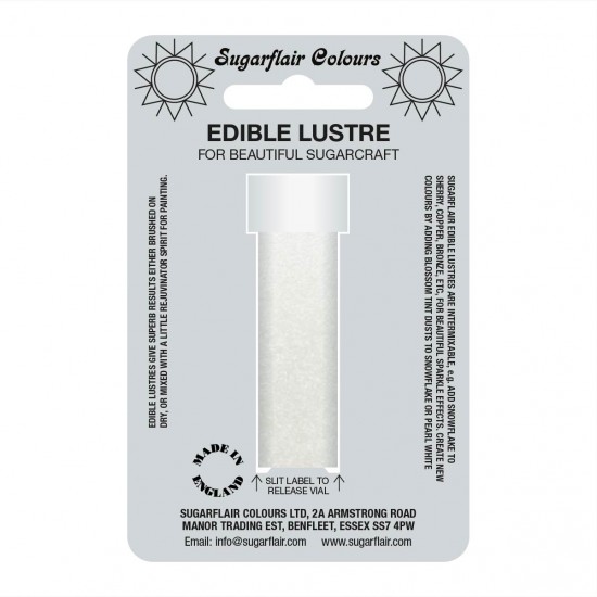 Sugarflair Colours Edible Lustre Pearl White 2g