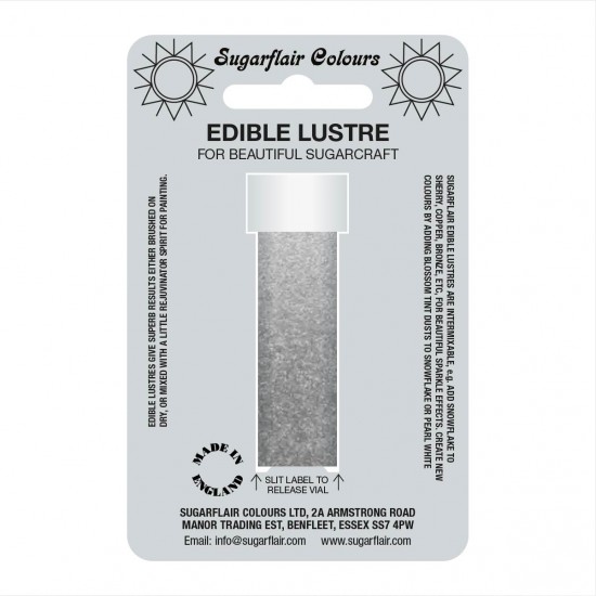 Sugarflair Colours Edible Lustre Antique Silver 2g