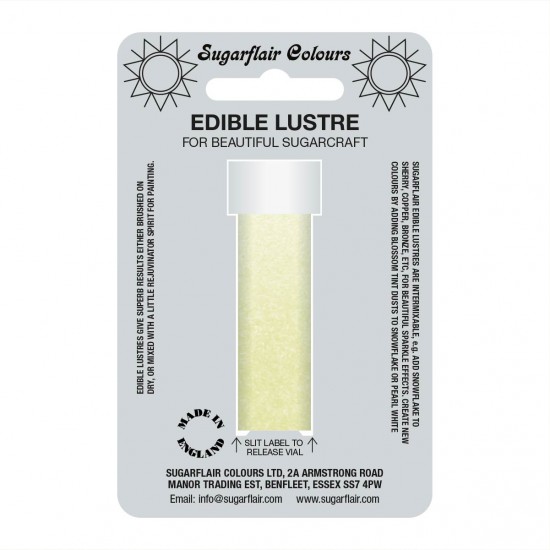 Sugarflair Colours Edible Lustre Lemon Ice 2g