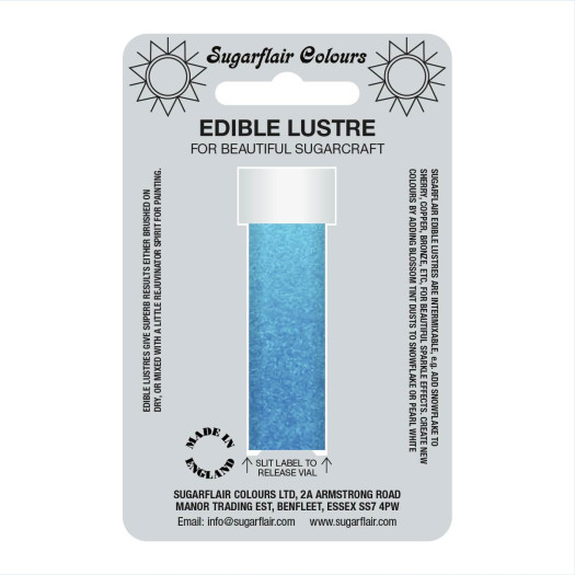 Sugarflair Colours Edible Lustre Glacier Blue 2g