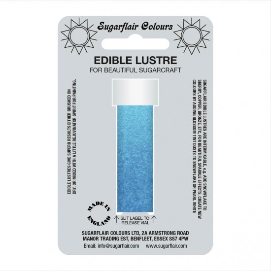 Sugarflair Colours Edible Lustre Glacier Blue 2g