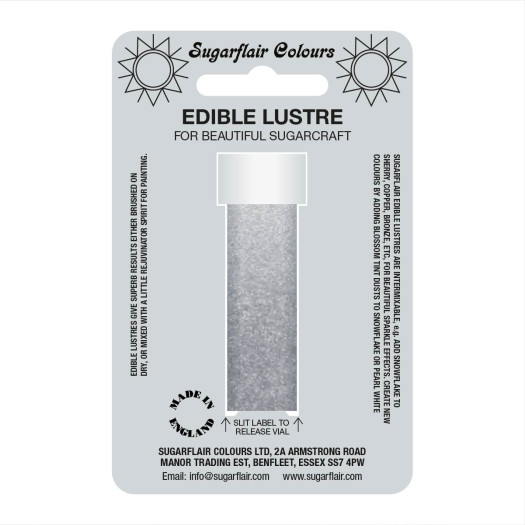 Sugarflair Colours Edible Lustre Silver Sparkle 2g Sugarflair Colours Edible Lustre Silver Sparkle 2g