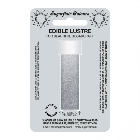 Sugarflair Colours Edible Lustre Silver Sparkle 2g