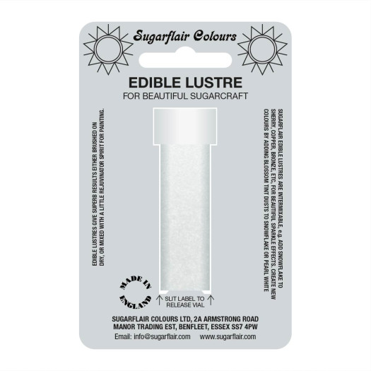 Sugarflair Colours Edible Lustre Ice White 2g Sugarflair Colours Edible Lustre Ice White 2g