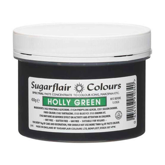 Sugarflair Colours Spectral Paste Holly Green 400g Sugarflair Colours Spectral Paste Holly Green 400g