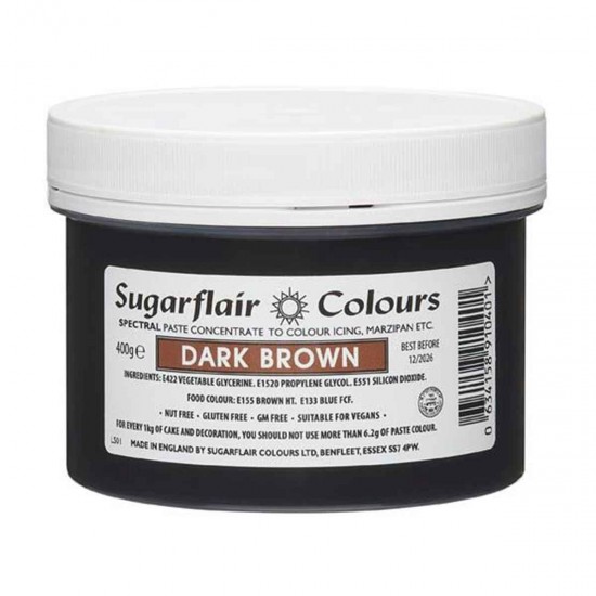 Sugarflair Colours Spectral Paste Dark Brown 400g