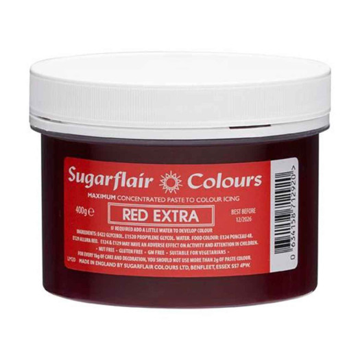 Sugarflair Colours Spectral Paste Red Extra 400g Sugarflair Colours Spectral Paste Red Extra 400g