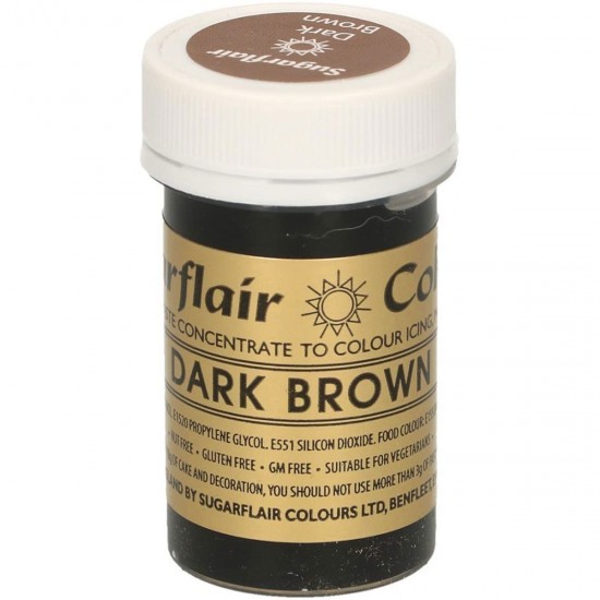 Sugarflair Colours Spectral Paste Dark Brown 25g