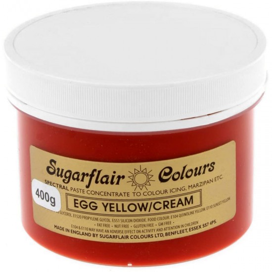 Sugarflair Colours Spectral Paste Egg Yellow/Cream 400g
