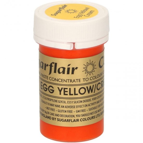 Sugarflair Colours Spectral Paste Egg Yellow/Cream 25g