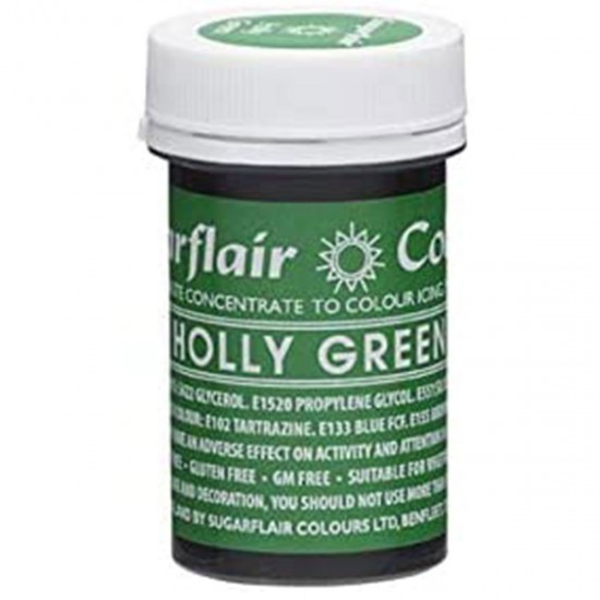 Sugarflair Colours Spectral Paste Holly Green 25g