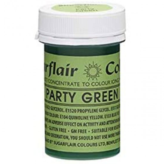 Sugarflair Colours Spectral Paste Party Green 25g