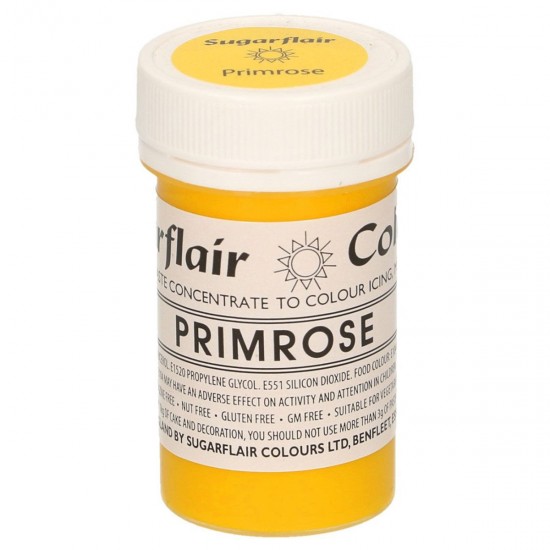 Sugarflair Colours Tartranil Paste Primrose (Tartrazine Free) 25g