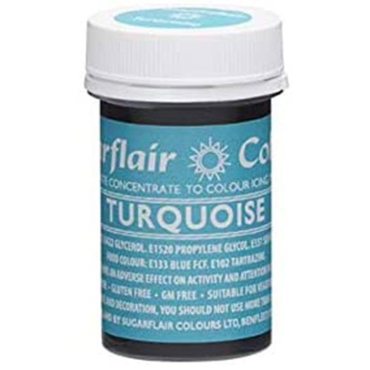 Sugarflair Colours Spectral Paste Turquoise 25g Sugarflair Colours Spectral Paste Turquoise 25g
