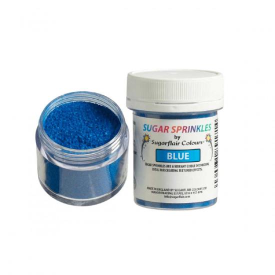 Sugarflair Colours Sugar Sprinkles Blue 40g