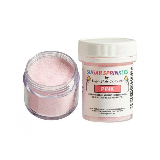 Sugarflair Colours Sugar Sprinkles Pink 40g