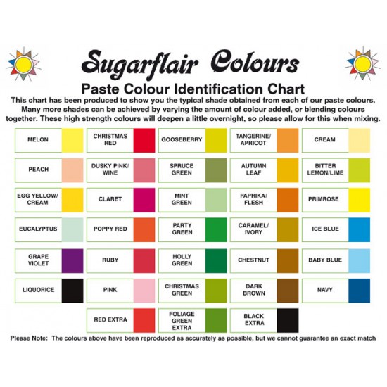 Sugarflair Colours Tartranil Paste Cream (Tartrazine Free) 25g