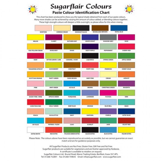 Sugarflair Colours Spectral Paste Dark Brown 25g