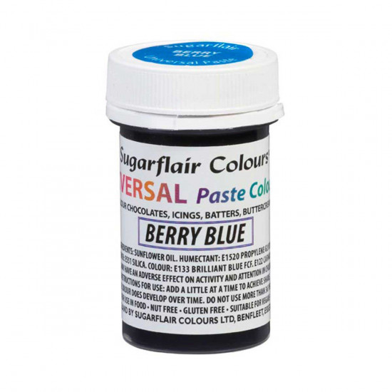 Sugarflair Colours Universal Paste Berry Blue 22g