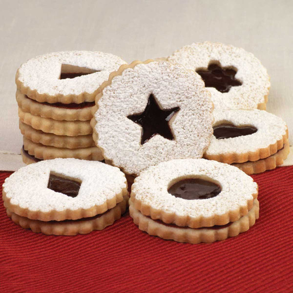 Wilton Linzer Round Cut Out Cookie Cutter Set of 7 Wilton Linzer Round Cut Out Cookie Cutter Set of 7