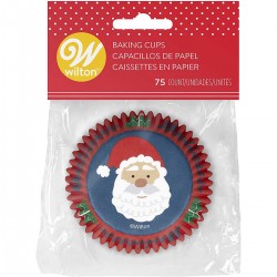 Muffin Paper Cases Santa x75