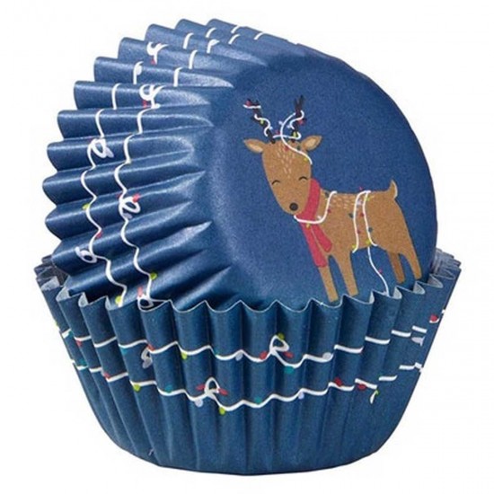Wilton Mini Cupcake Paper Cases Reindeer x100